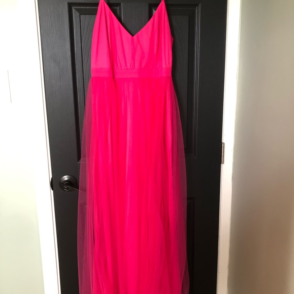 Vibrant Pink Sleeveless Gown